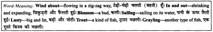 NCERT Solutions for Class 9 English Literature Chapter 6 The Brook Para Phrase Q6