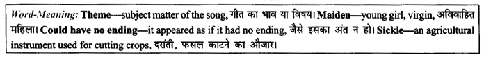 NCERT Solutions for Class 9 English Literature Chapter 8 The Solitary Reaper Paraphrase Q7