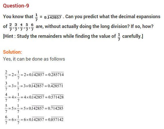 NCERT Solutions for Class 9 Maths Chapter 1 Number Systems Ex 1.3 q9