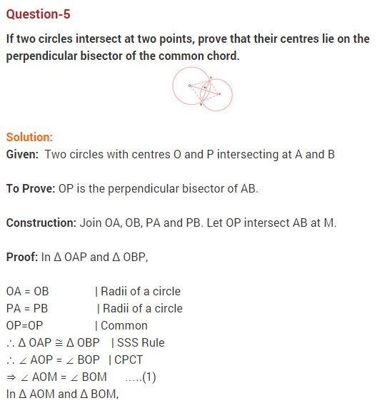 NCERT Solutions for Class 9 Maths Chapter 10 Circles Ex 10.4 A5