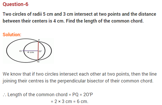 NCERT Solutions for Class 9 Maths Chapter 10 Circles Ex 10.4 A6
