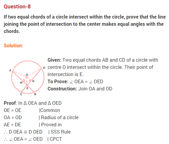 NCERT Solutions for Class 9 Maths Chapter 10 Circles Ex 10.4 A8