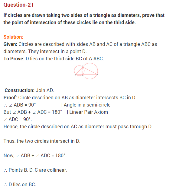 NCERT Solutions for Class 9 Maths Chapter 10 Circles Ex 10.5 A10