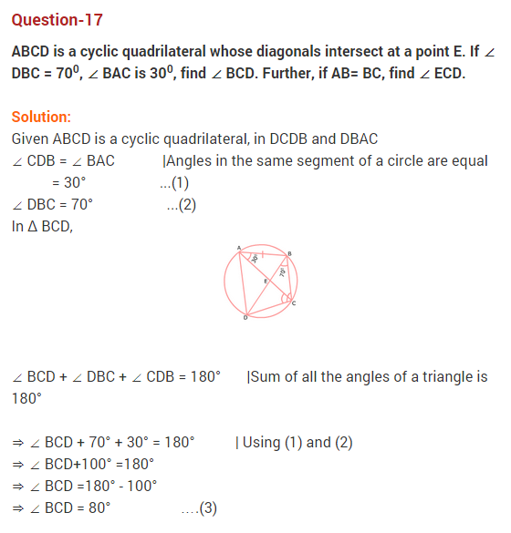 NCERT Solutions for Class 9 Maths Chapter 10 Circles Ex 10.5 A6