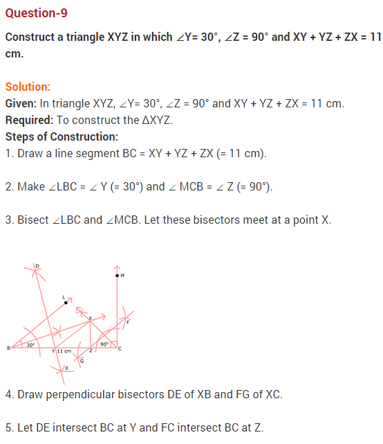 NCERT Solutions for Class 9 Maths Chapter 11 Constructions Ex 11.2 Q9