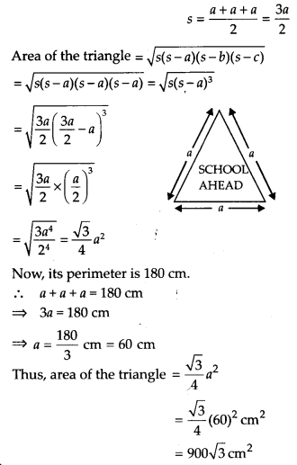 NCERT Solutions for Class 9 Maths Chapter 12 Heron's Formula Ex 12.1 Q1