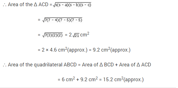 NCERT Solutions for Class 9 Maths Chapter 12 Heron's Formula Ex 12.2 A2.1