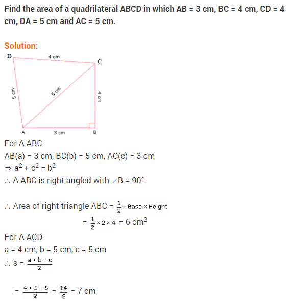 NCERT Solutions for Class 9 Maths Chapter 12 Heron's Formula Ex 12.2 A2