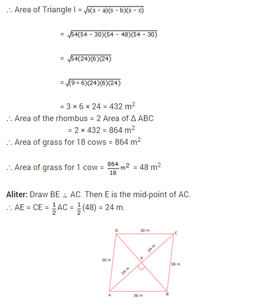 NCERT Solutions for Class 9 Maths Chapter 12 Heron's Formula Ex 12.2 A5.1