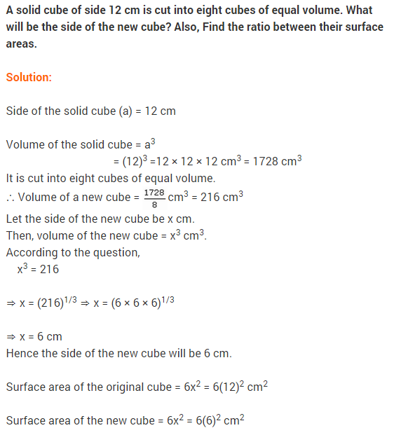 Ncert Solutions For Class 9 Maths Chapter 13 Surface Areas And Volumes