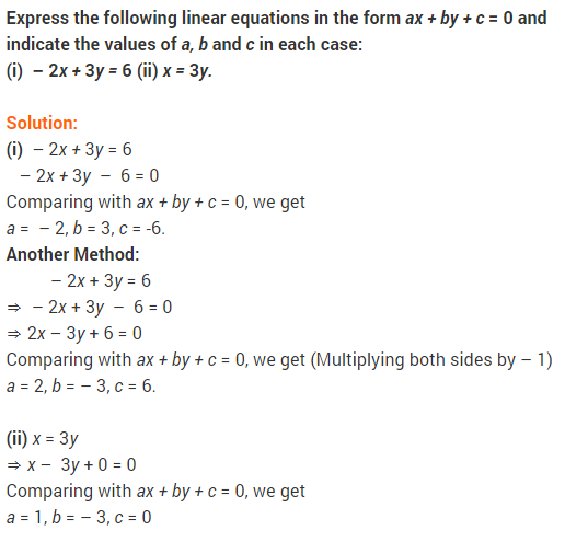 NCERT Solutions for Class 9 Maths Chapter 4 Linear Equations in Two Variables Ex 4.2 Q1