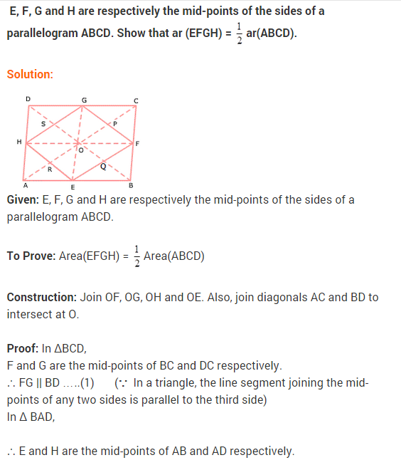 NCERT Solutions for Class 9 Maths Chapter 9 Areas of Parallelograms and Triangles Ex 9.2 A2