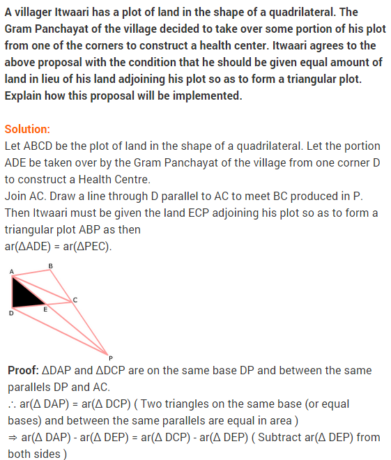 NCERT Solutions for Class 9 Maths Chapter 9 Areas of Parallelograms and Triangles Ex 9.3 A12