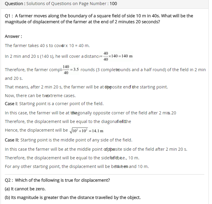 NCERT Solutions for Class 9 Science Chapter 8 Motion 1