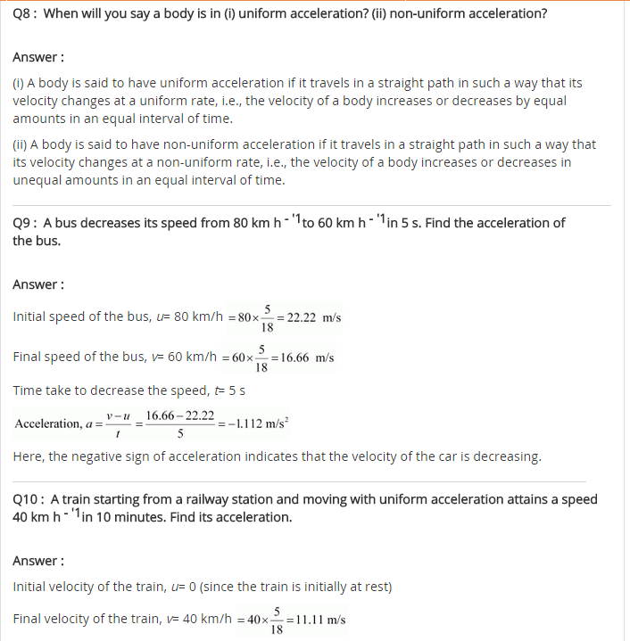 NCERT Solutions for Class 9 Science Chapter 8 Motion 4