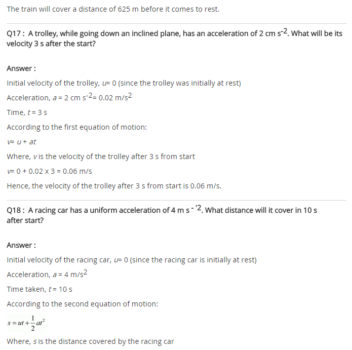 NCERT Solutions for Class 9 Science Chapter 8 Motion 9