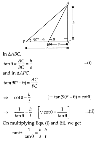 NCERT Exemplar Class 10 Maths Chapter 8 Introduction to Trigonometry and Its Applications Ex 8.4 46