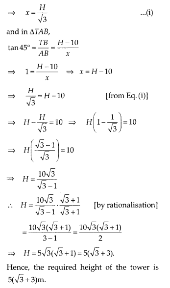 NCERT Exemplar Class 10 Maths Chapter 8 Introduction to Trigonometry and Its Applications Ex 8.4 60