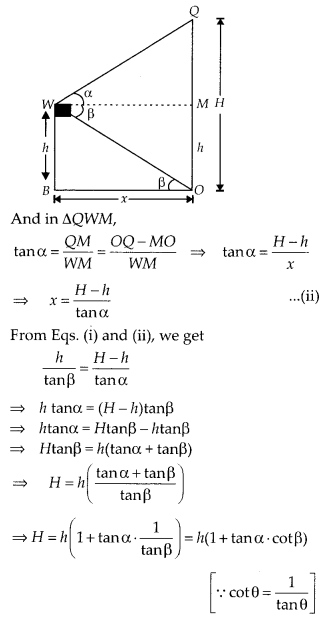 NCERT Exemplar Class 10 Maths Chapter 8 Introduction to Trigonometry and Its Applications Ex 8.4 62