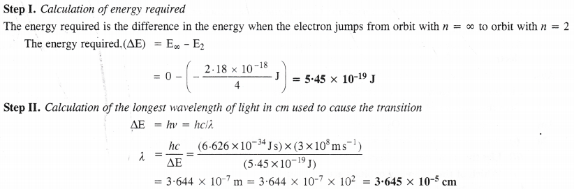 NCERT Solutions for Class 11 Chemistry Chapter 2 Structure of Atom Q19