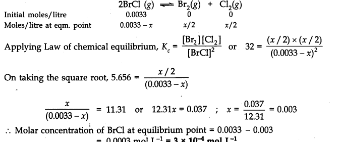 NCERT Solutions for Class 11 Chemistry Chapter 7 Equilibrium Q21.1