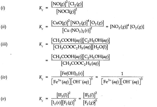 NCERT Solutions for Class 11 Chemistry Chapter 7 Equilibrium Q4.1