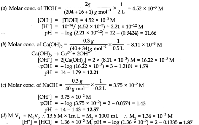 NCERT Solutions for Class 11 Chemistry Chapter 7 Equilibrium Q48