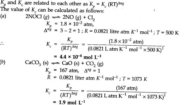 NCERT Solutions for Class 11 Chemistry Chapter 7 Equilibrium Q5.1