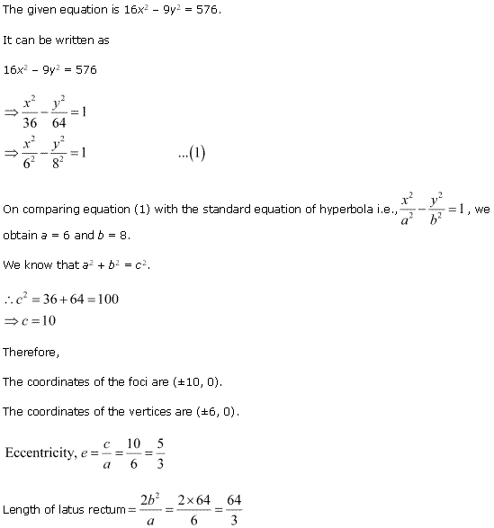 NCERT Solutions for Class 11 Maths Chapter 11 Conic Sections Ex 11.4 Q4.1