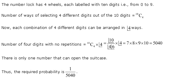 NCERT Solutions for Class 11 Maths Chapter 16 Probability Miscellaneous Ex Q10.1