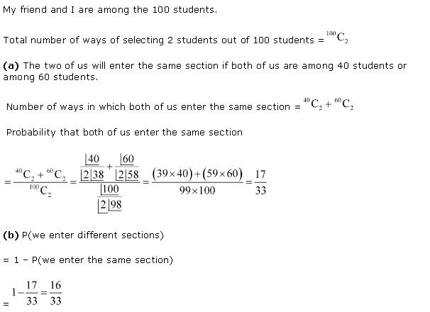 NCERT Solutions for Class 11 Maths Chapter 16 Probability Miscellaneous Ex Q5.1