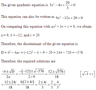 NCERT Solutions for Class 11 Maths Chapter 5 Complex Numbers and Quadratic Equations Miscellaneous Ex Q6.1