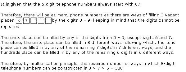 NCERT Solutions for Class 11 Maths Chapter 7 Permutation and Combinations Ex 7.1 Q4.1