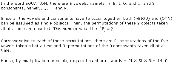 NCERT Solutions for Class 11 Maths Chapter 7 Permutation and Combinations Miscellaneous Ex Q2.1
