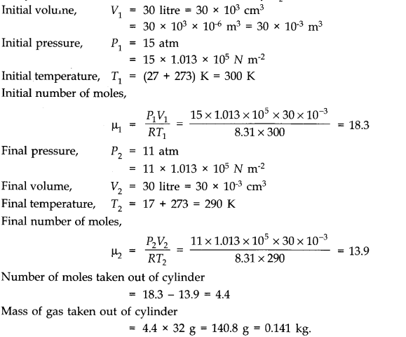 NCERT Solutions for Class 11 Physics Chapter 13 Kinetic Theory Q4