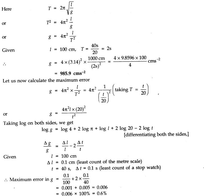NCERT Solutions for Class 11 Physics Chapter 2 Units and Measurements Extra Questions LAQ Q2