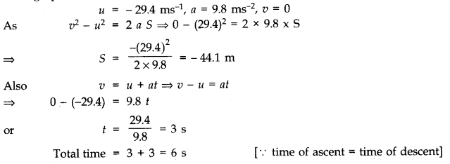 NCERT Solutions for Class 11 Physics Chapter 3 Motion in a Straight Line Q10