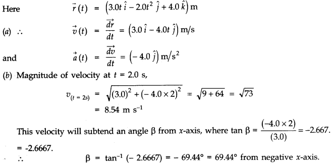NCERT Solutions for Class 11 Physics Chapter 4 Motion in a Plane Q20.1