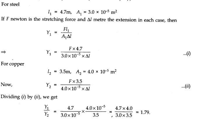 case study questions class 11 physics mechanical properties of solids