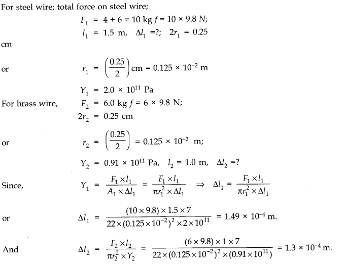 NCERT Solutions for Class 11 Physics Chapter 9 Mechanical Properties of Solids Q5.1