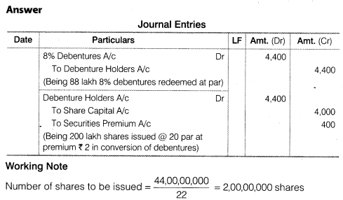 NCERT Solutions for Class 12 Accountancy Part II Chapter 2 Issue and Redemption of Debentures Do it Yourself VI Q2