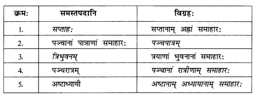 Abhyasvan Bhav Sanskrit Class 10 Solutions Chapter 7 समासा 1.5