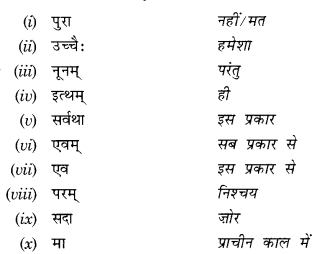 Abhyasvan Bhav Sanskrit Class 10 Solutions Chapter 9 अव्ययानि 9