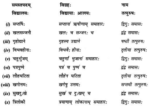 Abhyasvan Bhav Sanskrit Class 9 Solutions Chapter 9 समासाः 1
