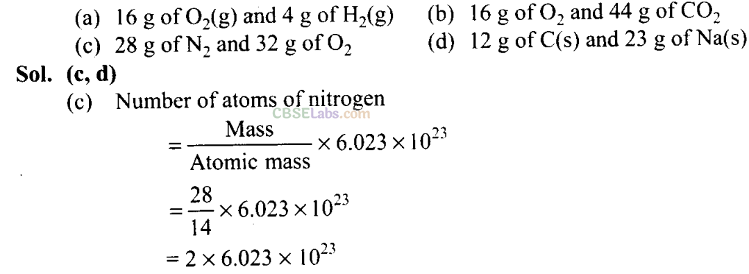 NCERT Exemplar Class 11 Chemistry Chapter 1 Some Basic Concepts of Chemistry Img 13