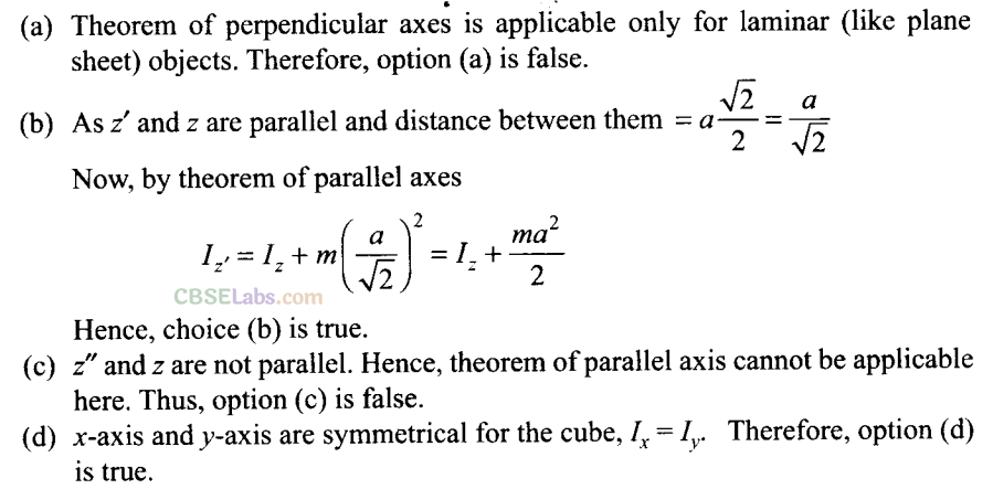 NCERT Exemplar Class 11 Physics Chapter 6 System of Particles and Rotational Motion Img 21