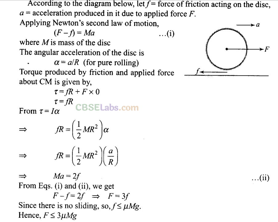 NCERT Exemplar Class 11 Physics Chapter 6 System of Particles and Rotational Motion Img 45