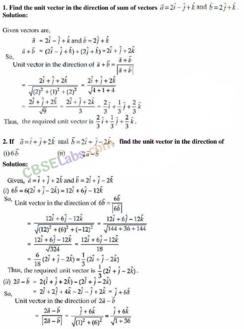 NCERT Exemplar Class 12 Maths Chapter 10 Vector Algebra Img 1