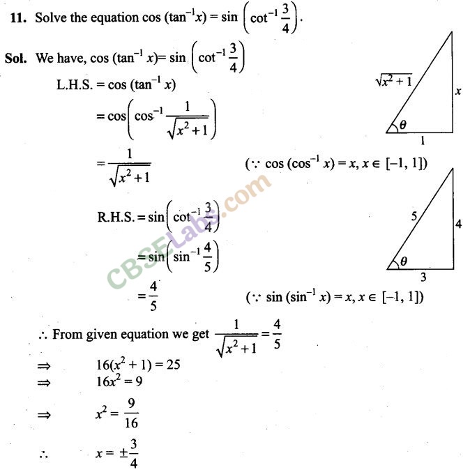 NCERT Exemplar Class 12 Maths Chapter 2 Inverse Trigonometric Functions Img 10