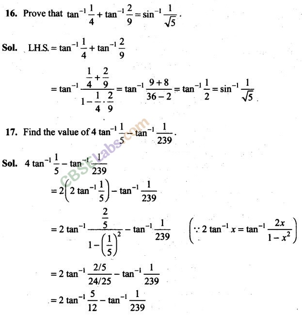 NCERT Exemplar Class 12 Maths Chapter 2 Inverse Trigonometric Functions Img 15